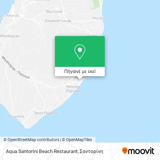 Aqua Santorini Beach Restaurant χάρτης