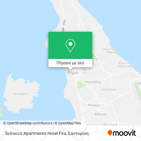 Scirocco Apartments Hotel Fira χάρτης