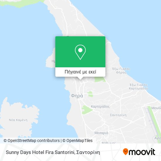 Sunny Days Hotel Fira Santorini χάρτης