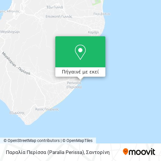 Παραλία Περίσσα (Paralia Perissa) χάρτης