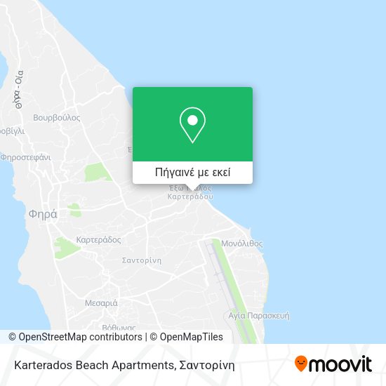 Karterados Beach Apartments χάρτης