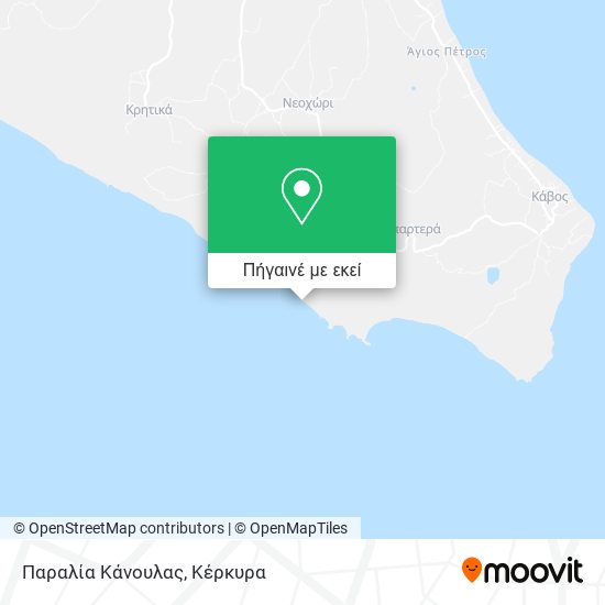 Παραλία Κάνουλας χάρτης