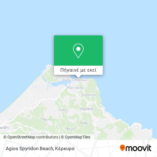Agios Spyridon Beach χάρτης