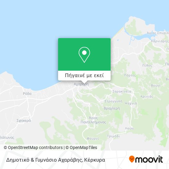 Δημοτικό & Γυμνάσιο Αχαράβης χάρτης
