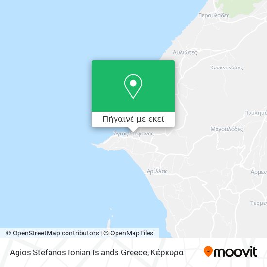 Agios Stefanos Ionian Islands Greece χάρτης