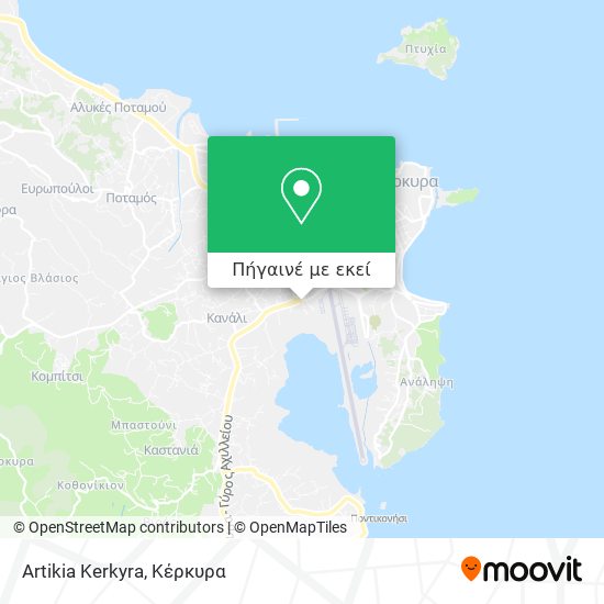 Artikia Kerkyra χάρτης