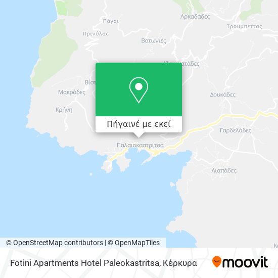 Fotini Apartments Hotel Paleokastritsa χάρτης