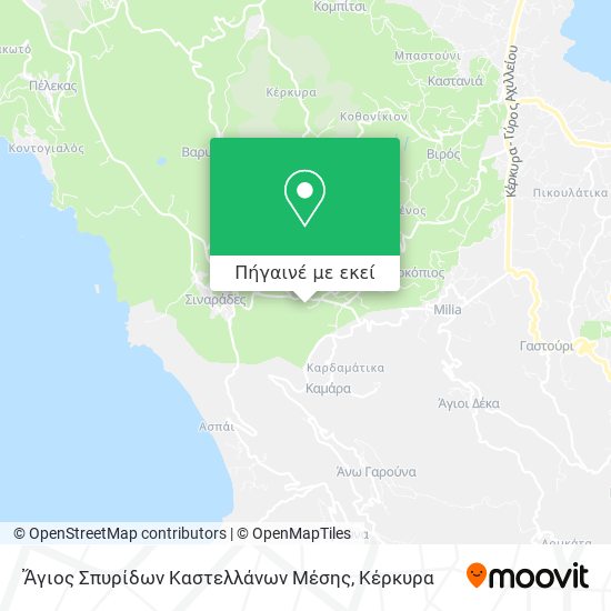 Ἄγιος Σπυρίδων Καστελλάνων Μέσης χάρτης