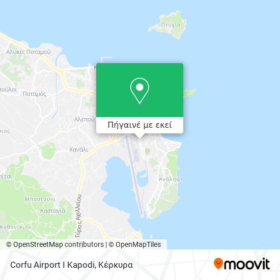 Corfu Airport I Kapodi χάρτης