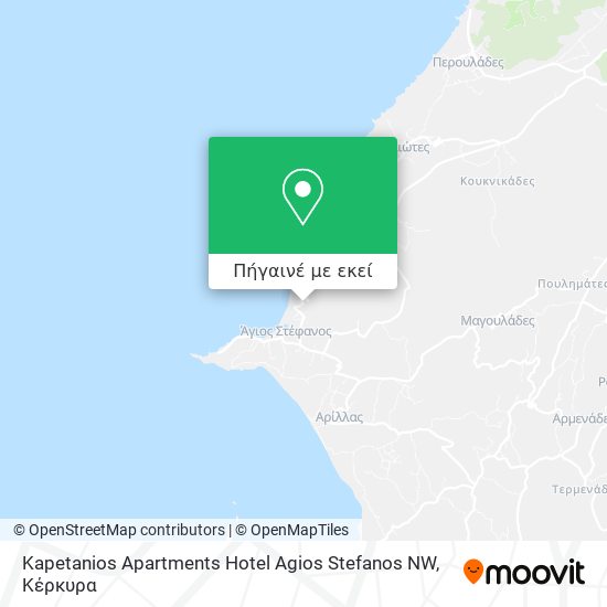 Kapetanios Apartments Hotel Agios Stefanos NW χάρτης