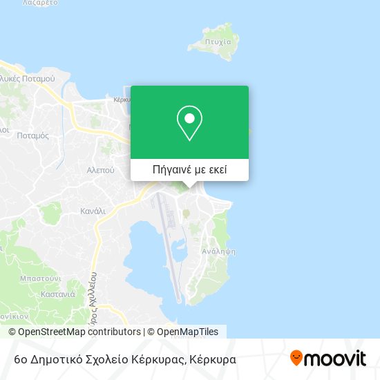 6ο Δημοτικό Σχολείο Κέρκυρας χάρτης