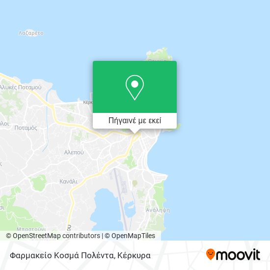 Φαρμακείο Κοσμά Πολέντα χάρτης