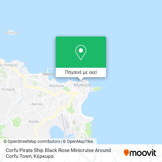 Corfu Pirate Ship Black Rose Minicruise Around Corfu Town χάρτης