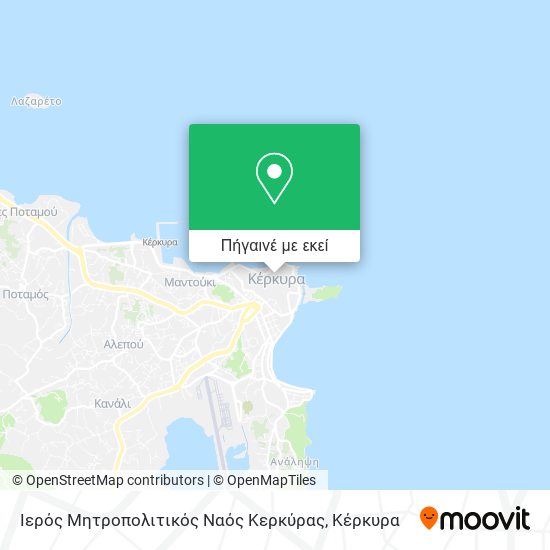 Ιερός Μητροπολιτικός Ναός Κερκύρας χάρτης