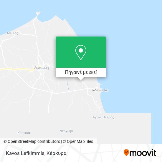 Kavos Lefkimmis χάρτης