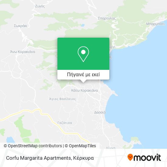 Corfu Margarita Apartments χάρτης