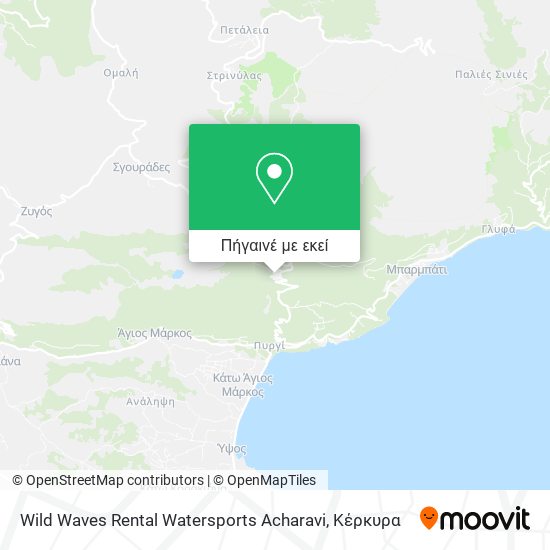 Wild Waves Rental Watersports Acharavi χάρτης