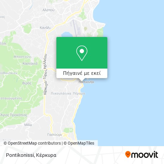 Pontikonissi χάρτης