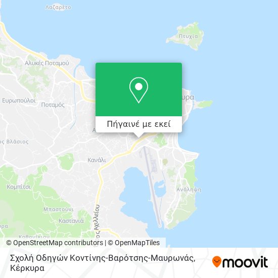 Σχολή Οδηγών Κοντίνης-Βαρότσης-Μαυρωνάς χάρτης