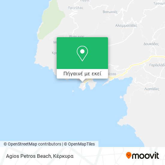 Agios Petros Beach χάρτης