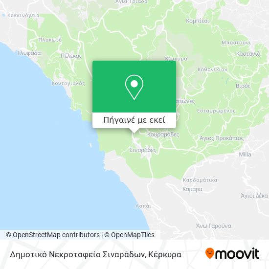 Δημοτικό Νεκροταφείο Σιναράδων χάρτης