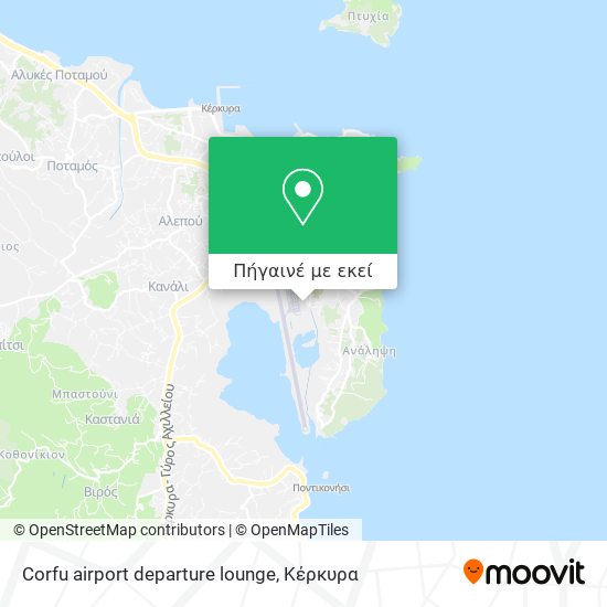 Corfu airport departure lounge χάρτης