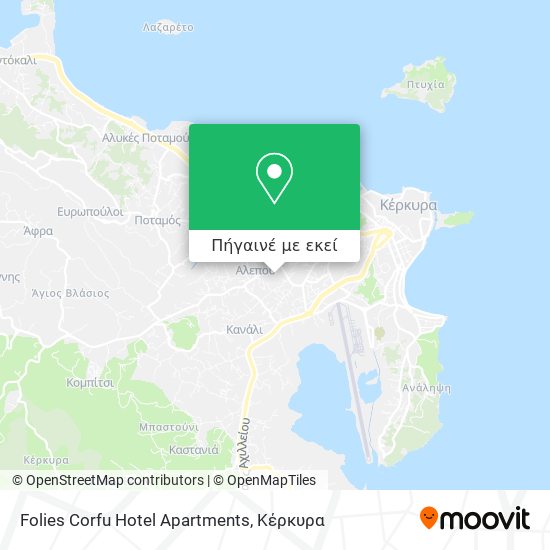 Folies Corfu Hotel Apartments χάρτης