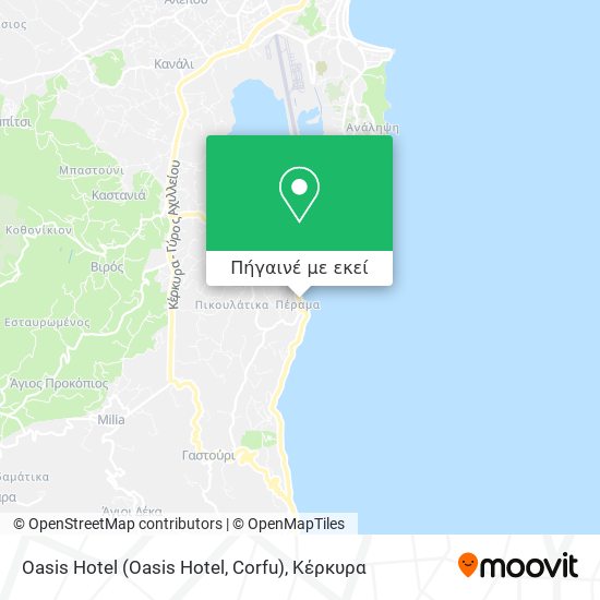 Oasis Hotel (Oasis Hotel, Corfu) χάρτης