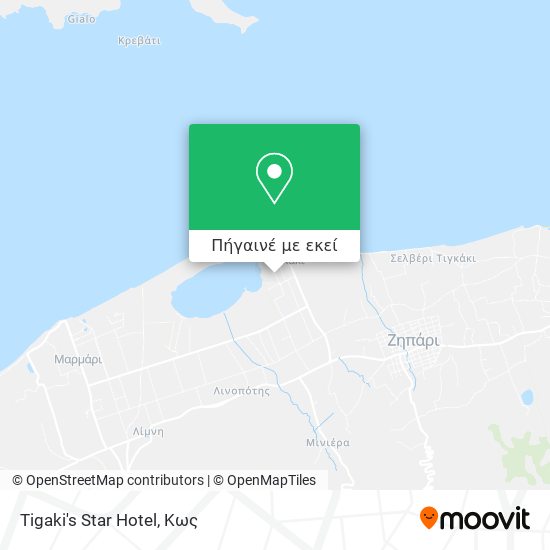 Tigaki's Star Hotel χάρτης