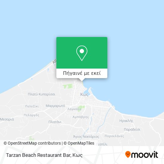 Tarzan Beach Restaurant Bar χάρτης