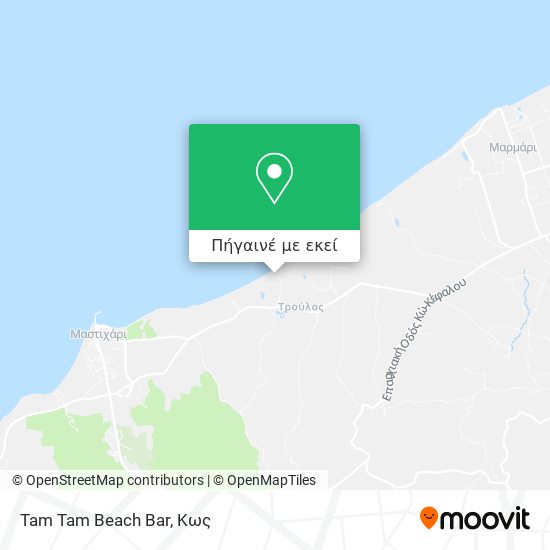 Tam Tam Beach Bar χάρτης