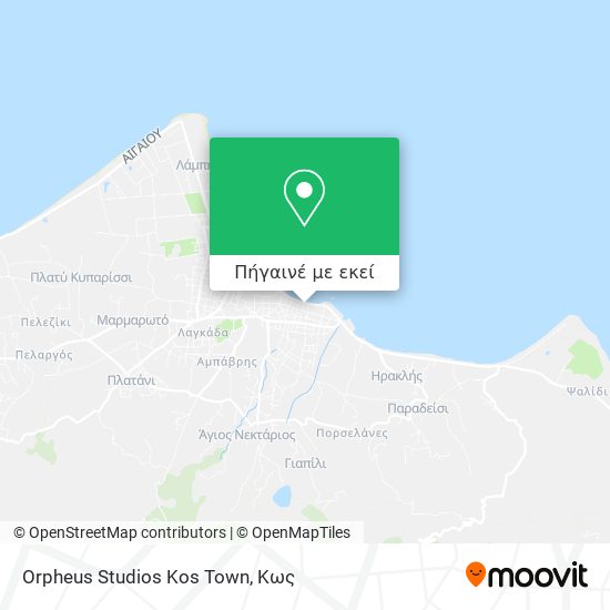 Orpheus Studios Kos Town χάρτης