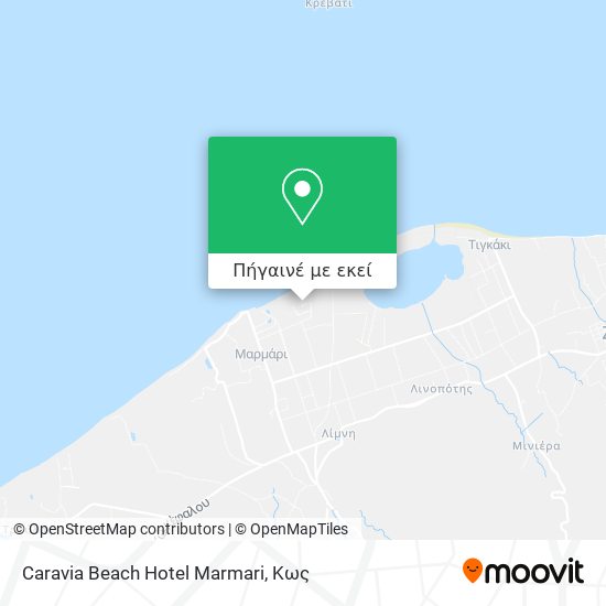 Caravia Beach Hotel Marmari χάρτης