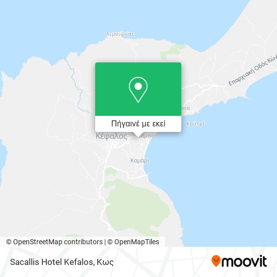 Sacallis Hotel Kefalos χάρτης