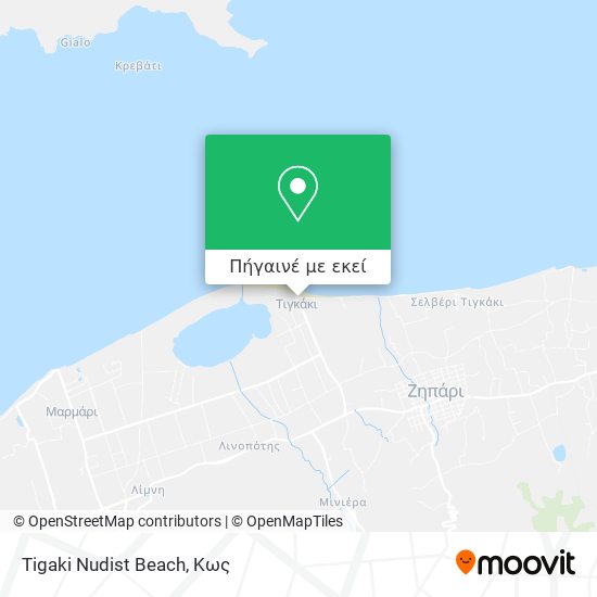 Tigaki Nudist Beach χάρτης