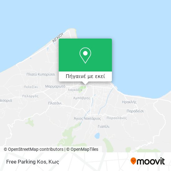 Free Parking Kos χάρτης