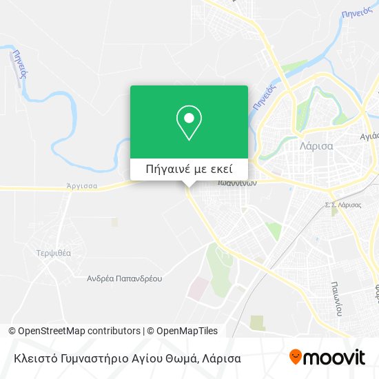 Κλειστό Γυμναστήριο Αγίου Θωμά χάρτης