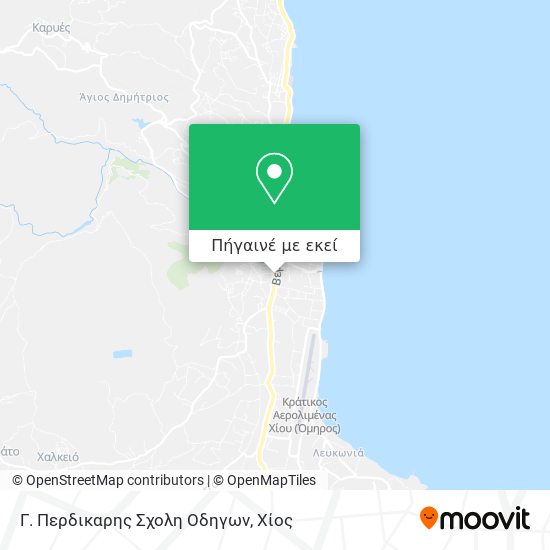 Γ. Περδικαρης Σχολη Οδηγων χάρτης