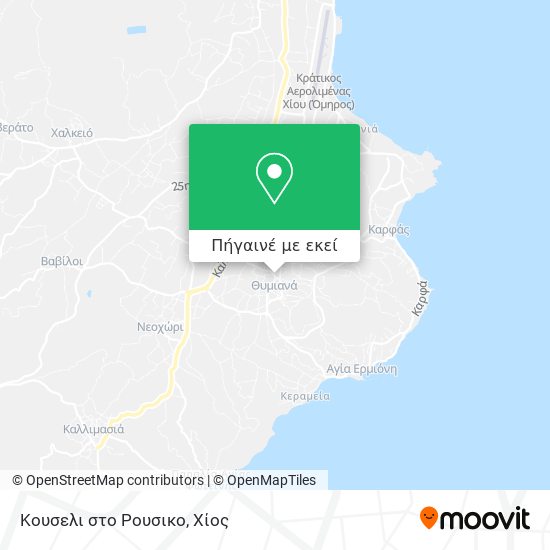 Κουσελι στο Ρουσικο χάρτης