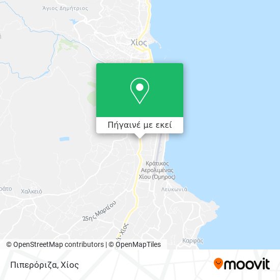 Πιπερόριζα χάρτης
