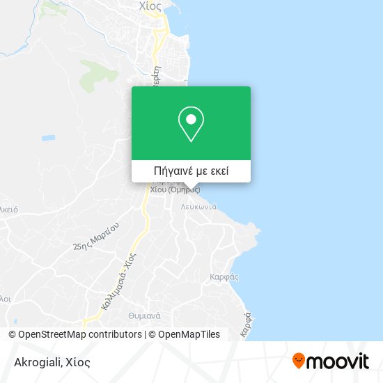 Akrogiali χάρτης