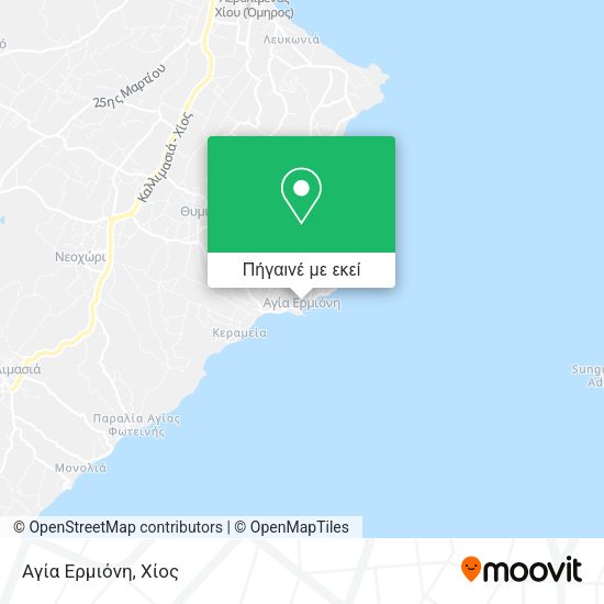 Αγία Ερμιόνη χάρτης