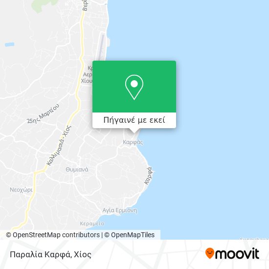 Παραλία Καρφά χάρτης