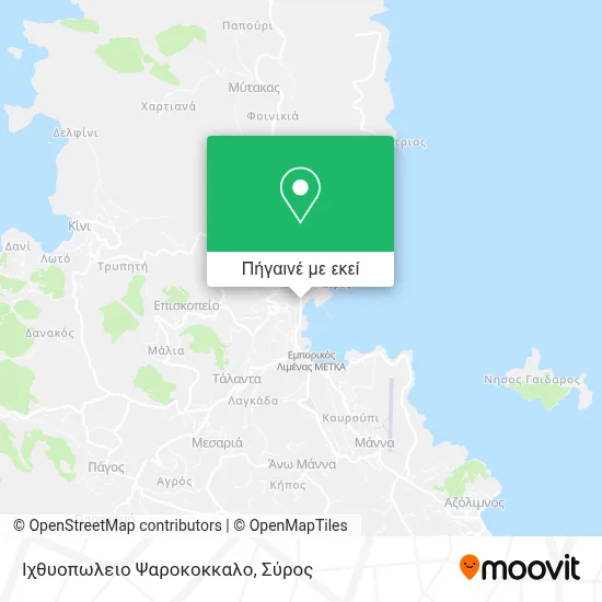 Ιχθυοπωλειο Ψαροκοκκαλο χάρτης