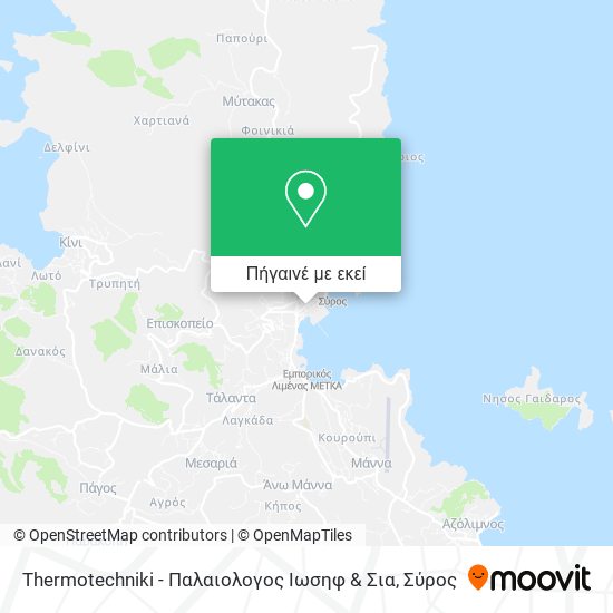 Thermotechniki - Παλαιολογος Ιωσηφ & Σια χάρτης