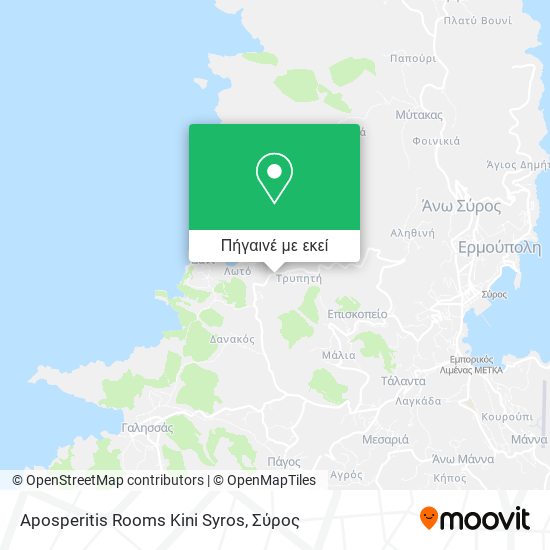 Aposperitis Rooms Kini Syros χάρτης
