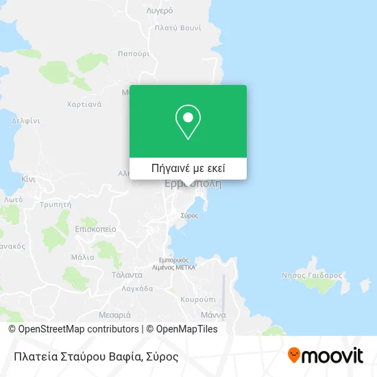 Πλατεία Σταύρου Βαφία χάρτης