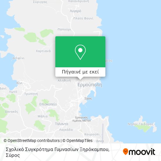 Σχολικό Συγκρότημα Γυμνασίων Ξηρόκαμπου χάρτης
