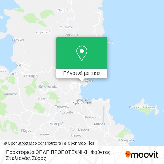 Πρακτορείο ΟΠΑΠ ΠΡΟΠΟΤΕΧΝΙΚΗ Φούντας Στυλιανός χάρτης