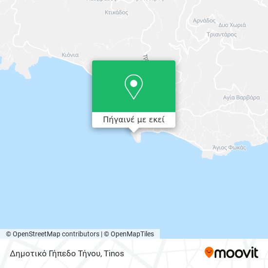 Δημοτικό Γήπεδο Τήνου χάρτης